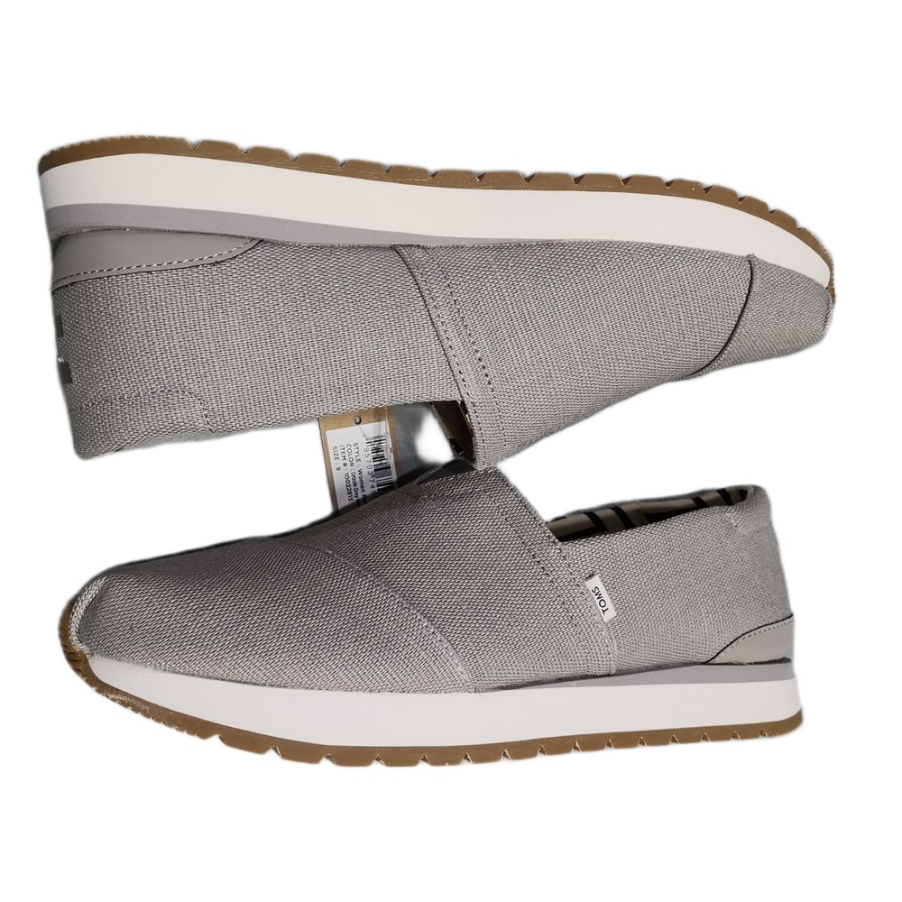 TOMS Wear Good Resident Plus Sneakers Womens US Size 9 Gray Round Toe Slip On